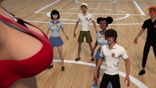 Hentai Sex School - Semester 1 - Episode 3 - Gym Class. Giantess gym coach demonstrates sexual exercises on Tom